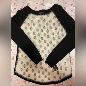 Style and Co. Winter Animal Print Long Sleeve Crewneck Sweater Womens Size S